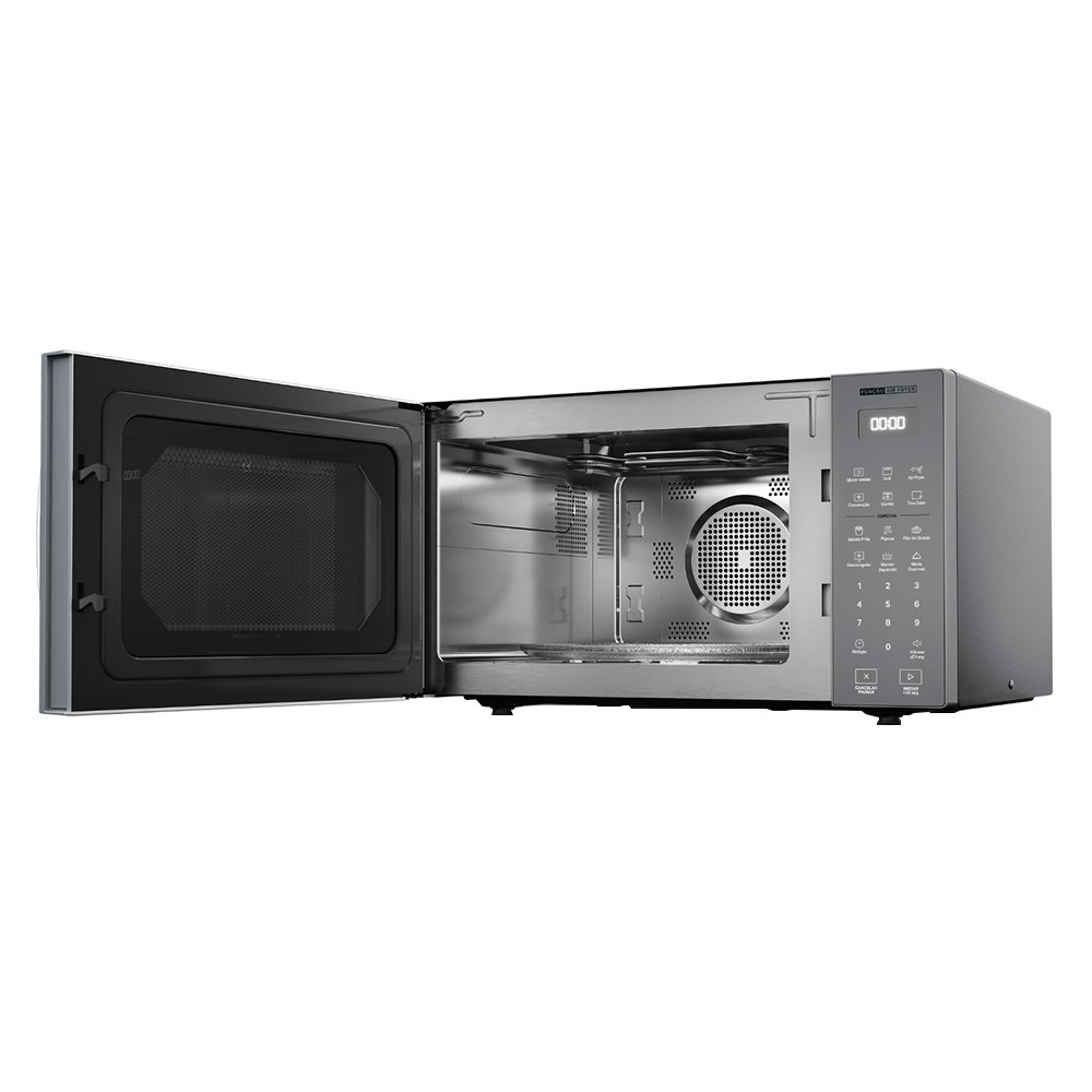 Micro-Ondas Brastemp BMC29AR 29 Litros - Tecnologia Air Fryer, Função Grill, Inox, 110V