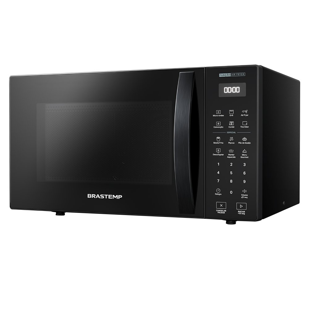 Micro-Ondas Brastemp 29 Litros BMC29AE - Função Air Fryer, 900W, Preto, 220V