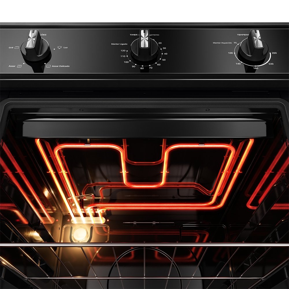 Forno Elétrico de Embutir Consul COB84BEANA 84 Litros - Preto, 110V