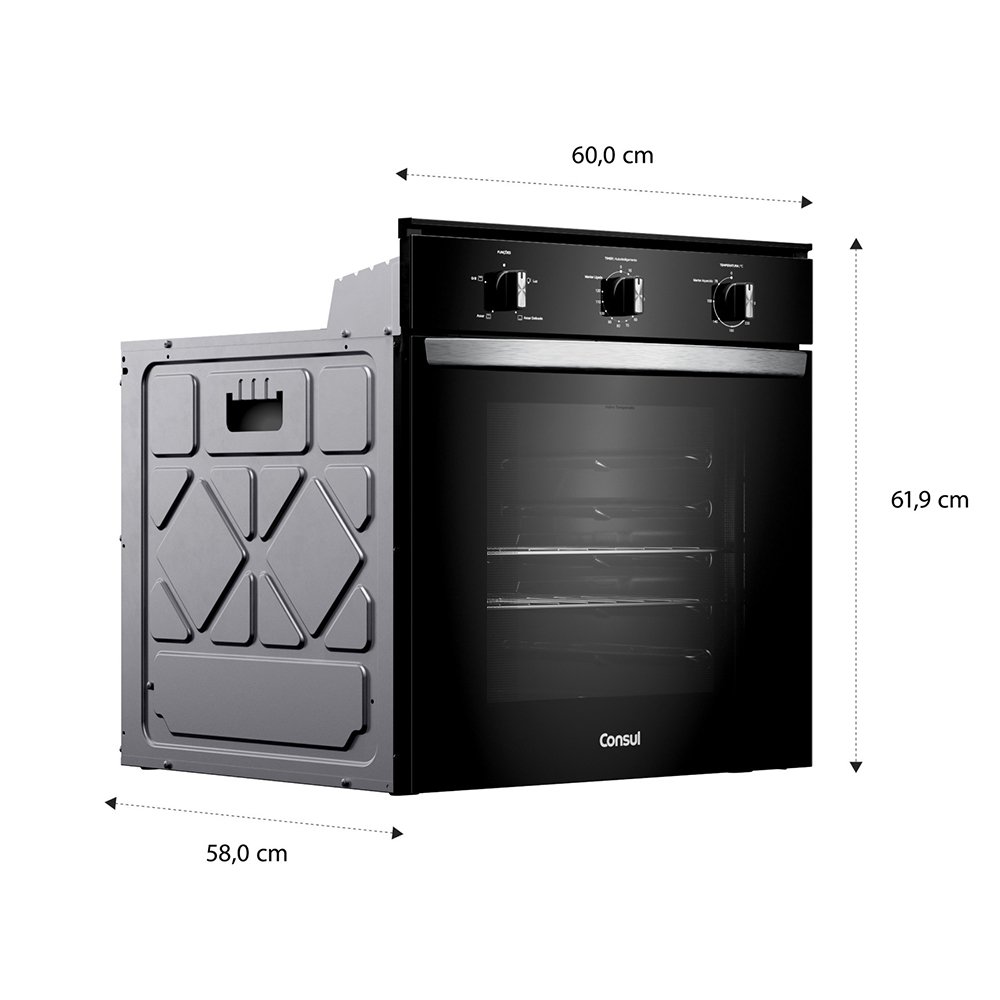 Forno Elétrico de Embutir Consul COB84BEANA 84 Litros - Preto, 110V