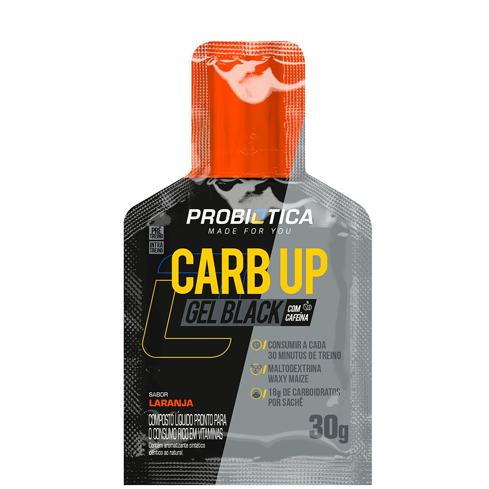Carb Up Probiotica Gel Black Laranja 30G