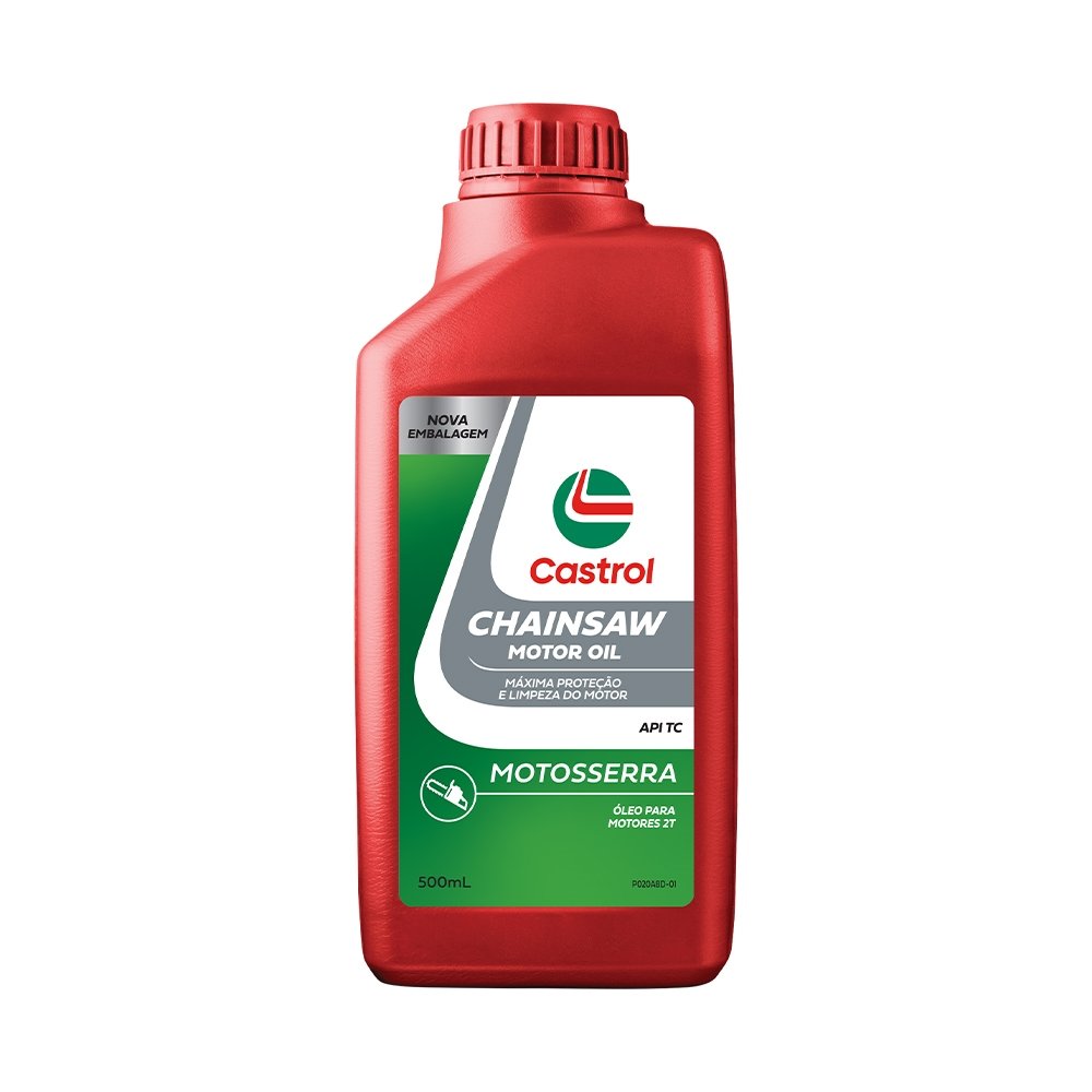 Óleo Lubrificante Castrol Chainsaw 2T API TC 500ml - Embalagem com 20 Unidades