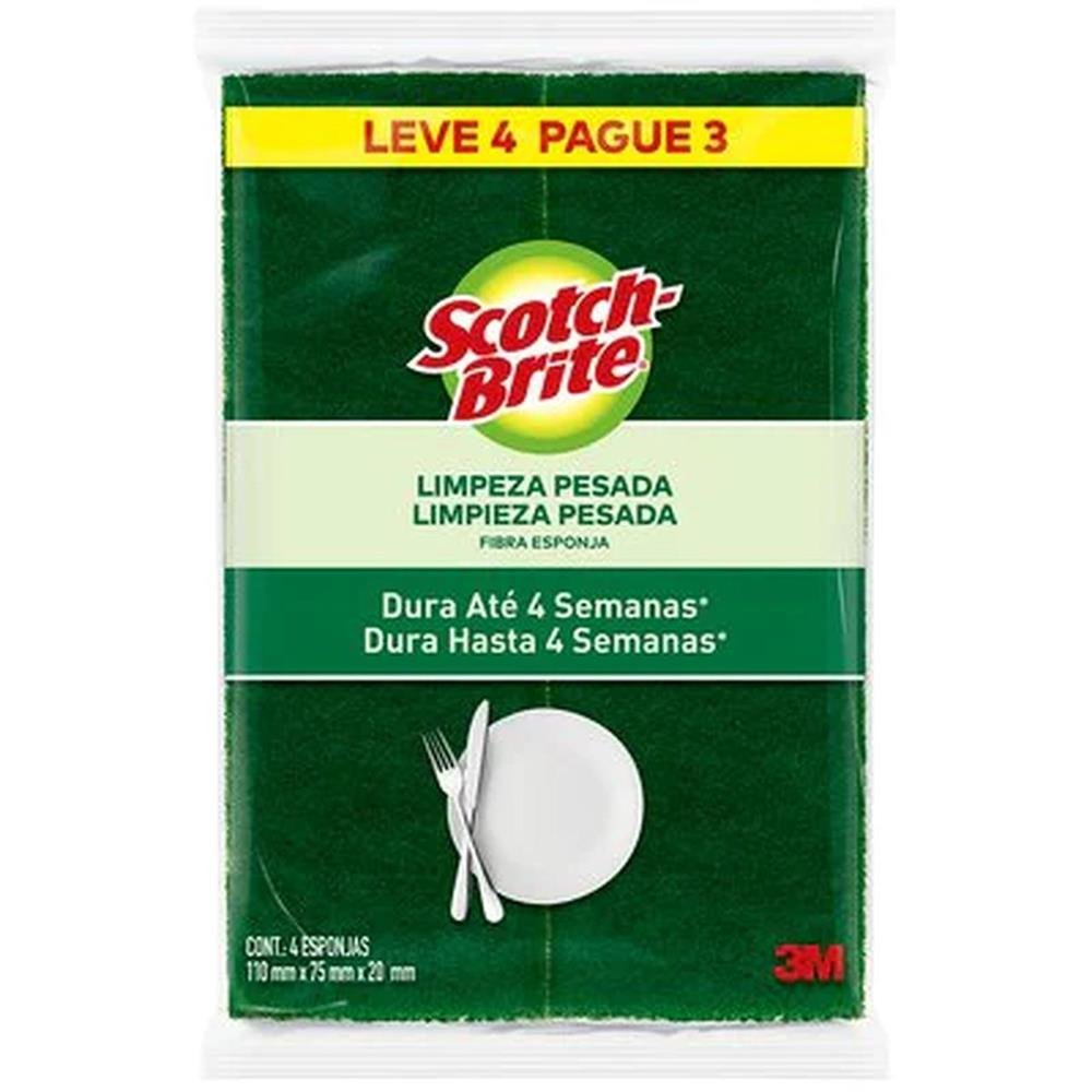 (P)Scotch Brite Esponja Multiuso Leve 4 Pague 3-Cx/120