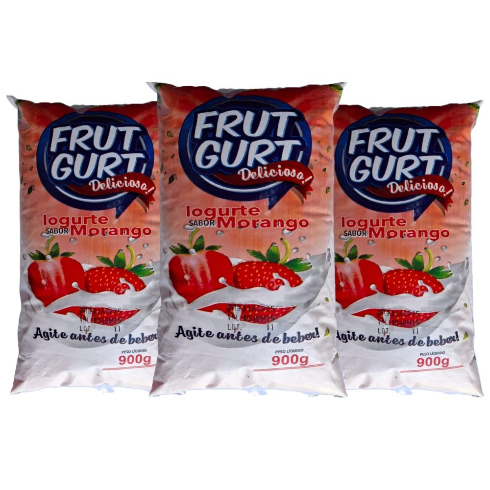Iogurte Frut Gurt Morango Sache 12X900g