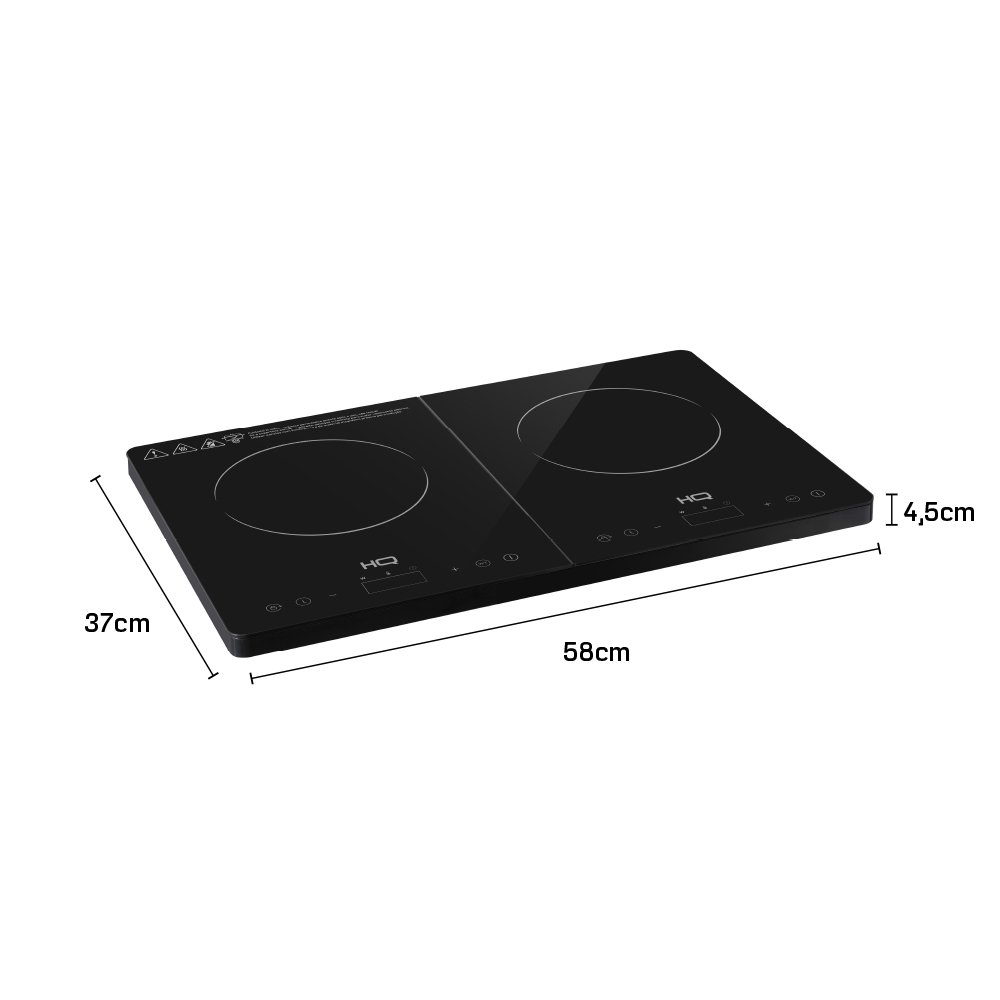 Cooktop De Indução Hq 2 Bocas Portátil 3500W Preto Hq-Ids3502 220V