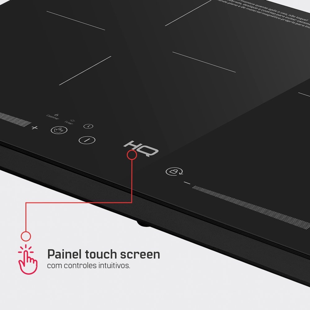 Cooktop de Indução HQ 2 Bocas Portátil 3500W Preto HQ-IDE3502S 220V