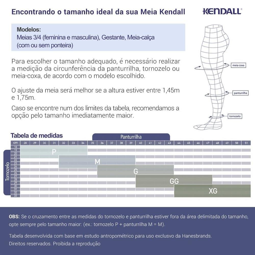 Meia Calça Kendall Gestante Média Compressão com ponteira 1653 Castanho - P
