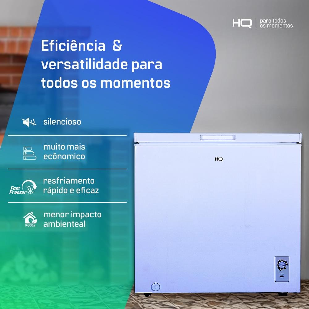 Freezer E Conservador Horizontal Hq 210 Litros Branco Hq-210Cfh 127V