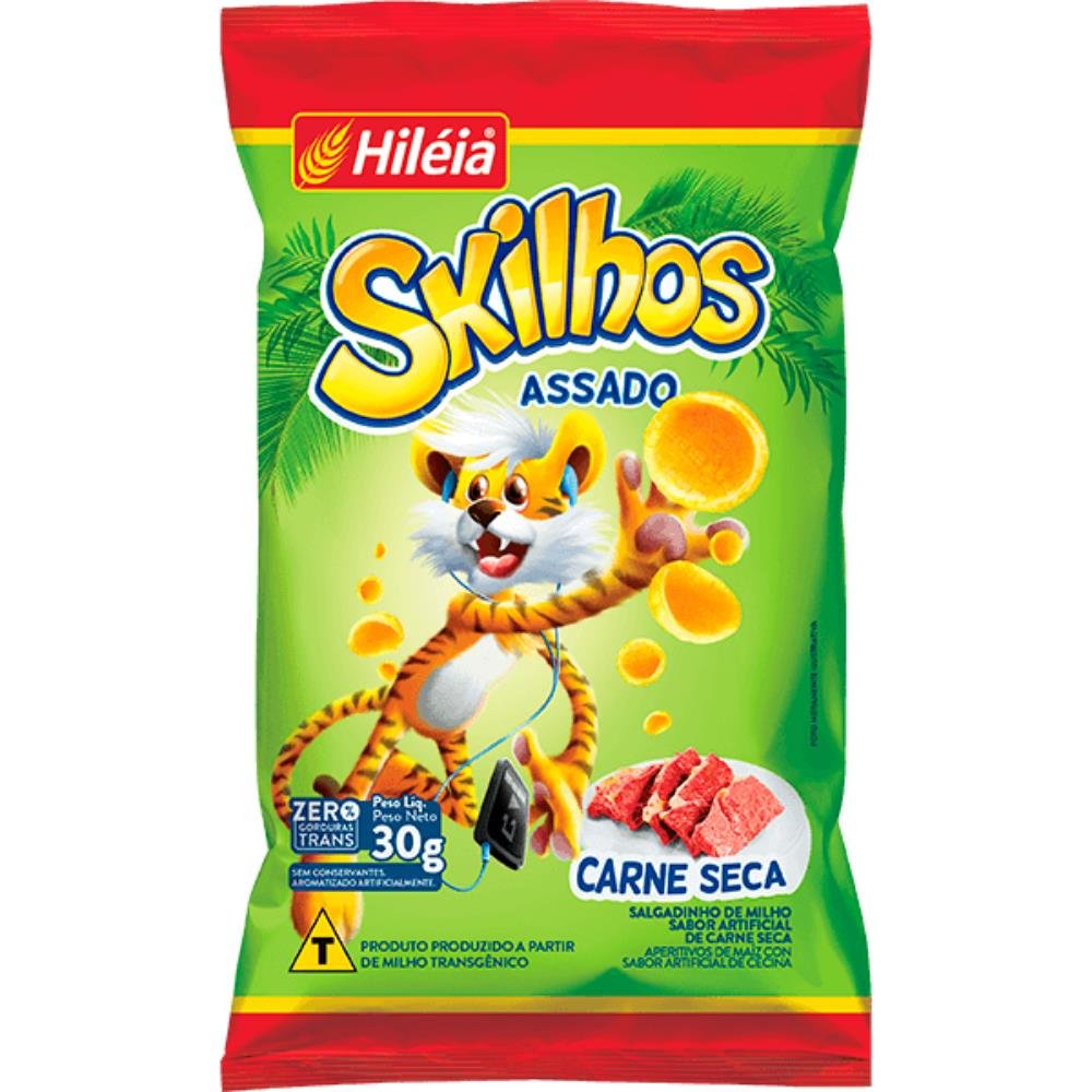 Skilhos Carne Seca 30g - Fardo com 24 Unidades