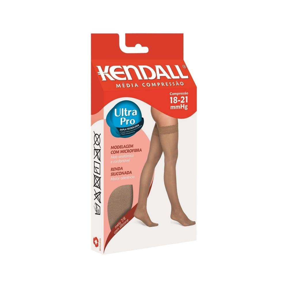Meia Kendall 7/8 Média Compressão com ponteira 1612 Castanho - M
