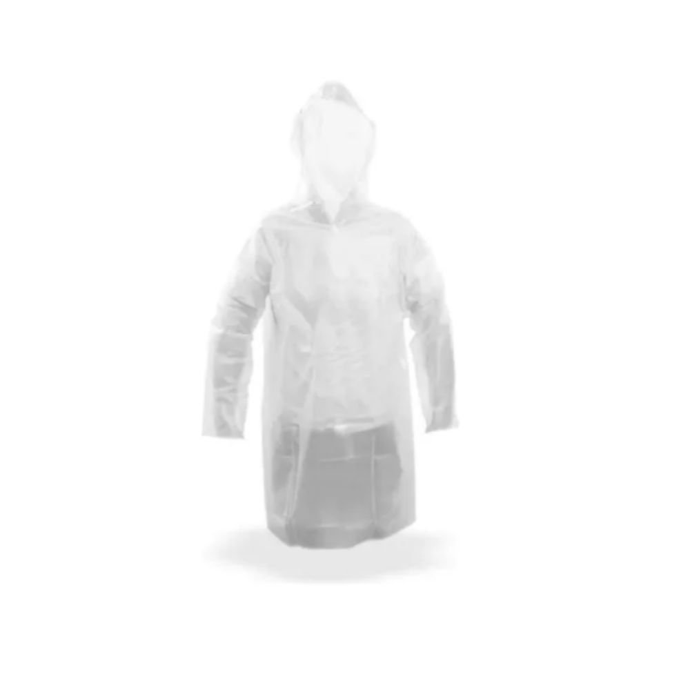 Bata Polietileno Transparente Com Capuz E Elástico No Punho - Prevemax