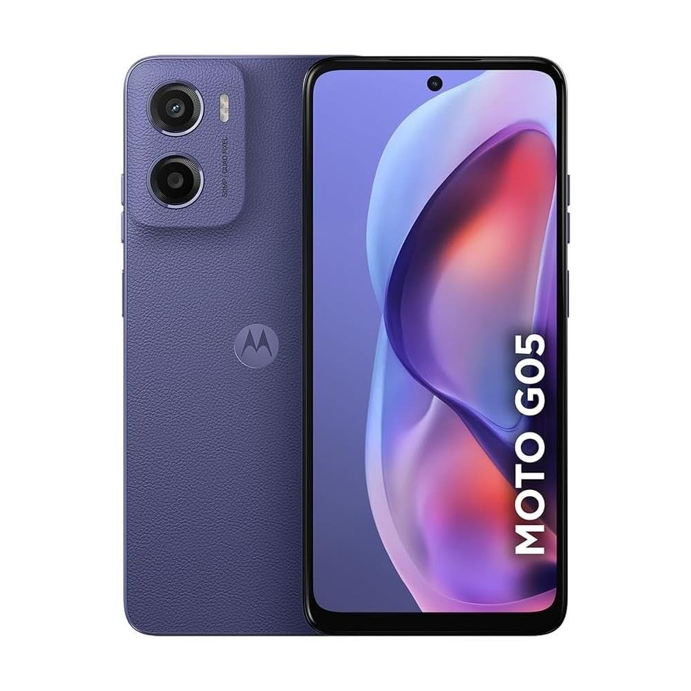 Smartphone Motorola Moto g05-128GB 12GB (4GB RAM + 8GB Ram Boost) e Camera 50MP com AI Bateria de 5200 mAh Tela 6.7" com Superbrilho - Violeta