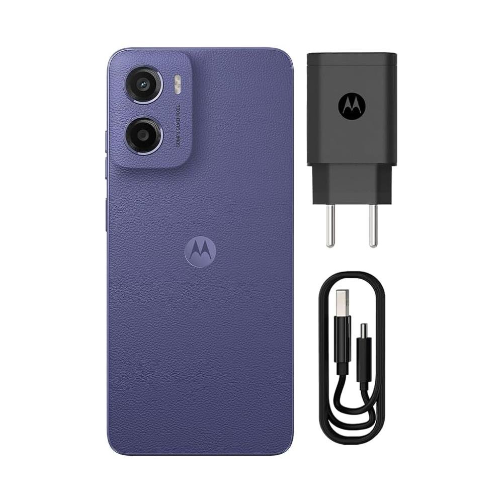 Smartphone Motorola Moto g05-128GB 12GB (4GB RAM + 8GB Ram Boost) e Camera 50MP com AI Bateria de 5200 mAh Tela 6.7" com Superbrilho - Violeta