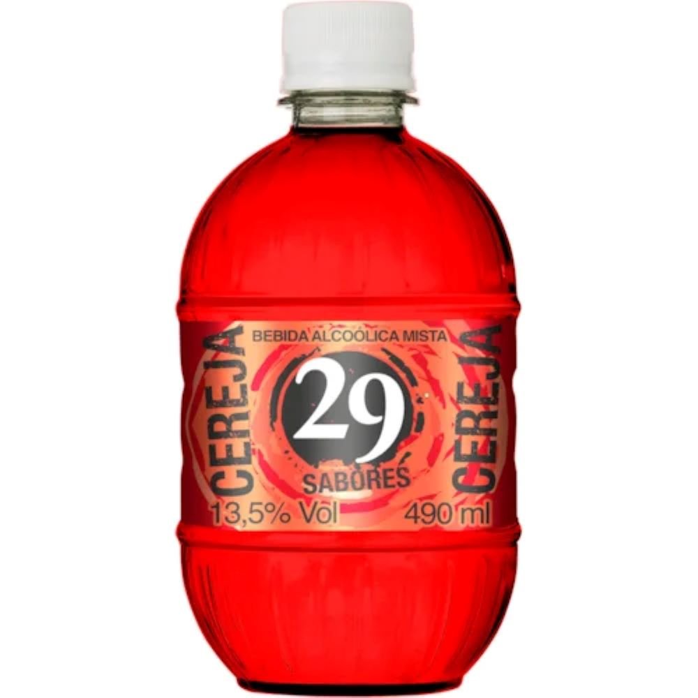 Cachaca 29 Sabor Cereja 490ml - Caixa com 12 Unidades