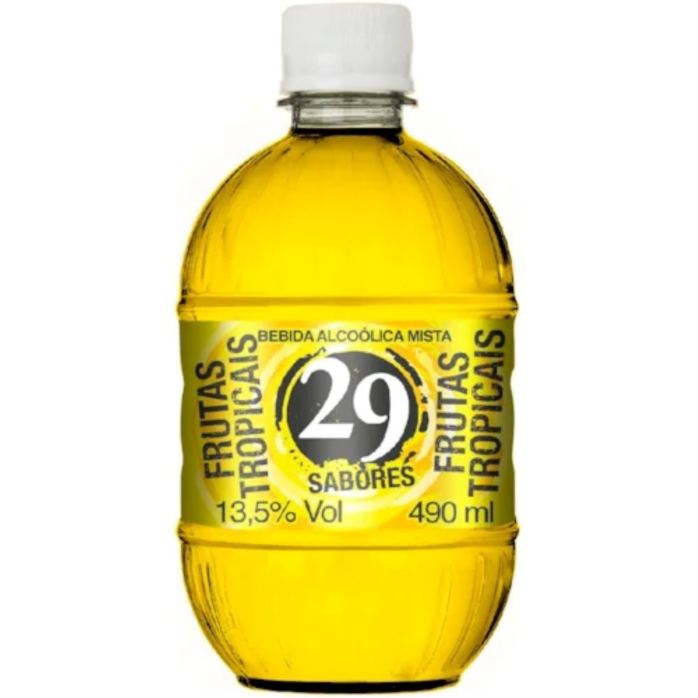 Cachaca 29 Sabor F. Tropicais 490ml - Caixa com 12 Unidades