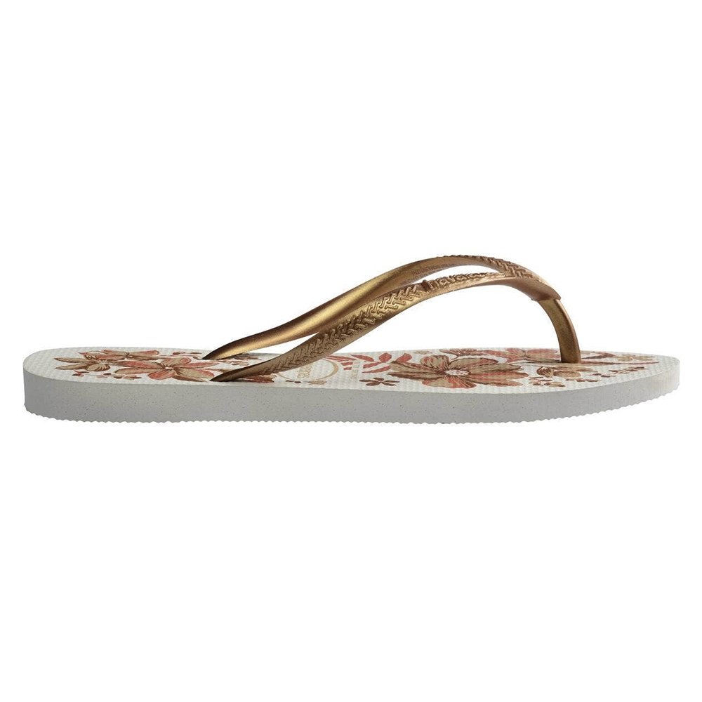 Havaianas Slim Organic Branco/Dourado 35/6