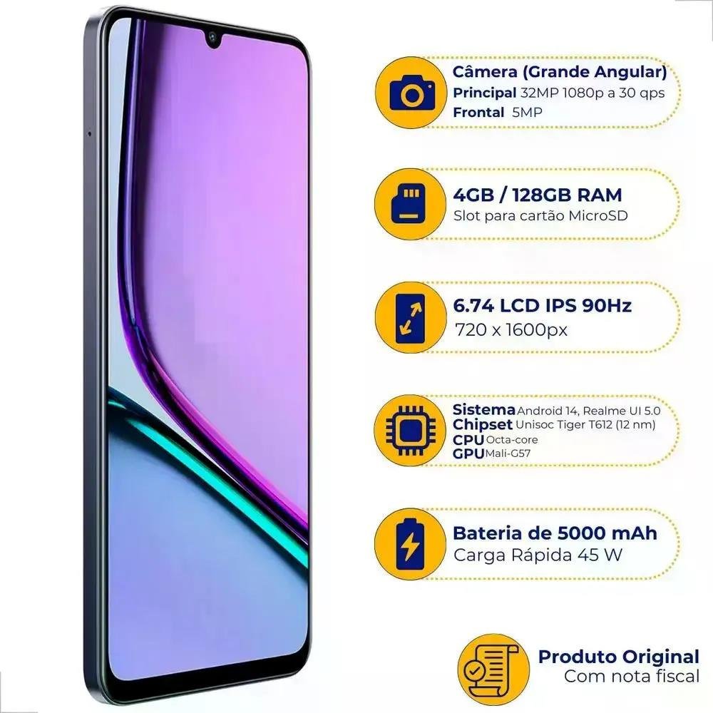 Realme Note 60 Dual SIM 128 GB 4 GB RAM Preto