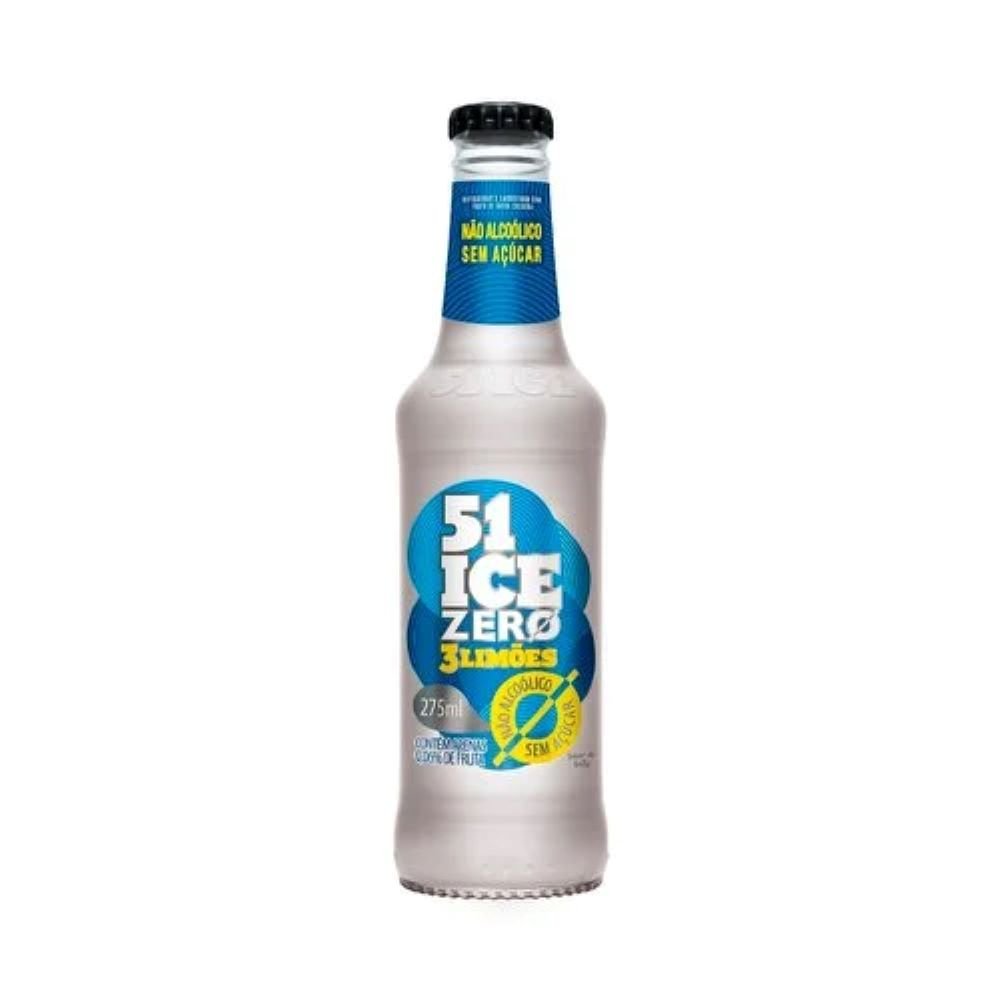 Ice 51 Zero Alcool Limao Vidro 275ml - Caixa com 24 Unidades
