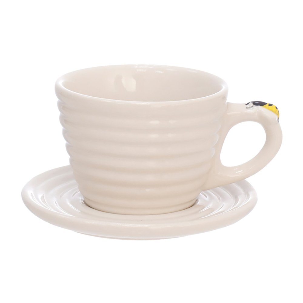 Xicara Cafe Porcelana Bee 90Ml 2 Peças - HAUSKRAFT