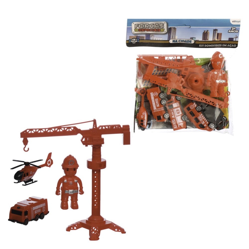 Kit Bombeiros Em Acao - ETITOYS