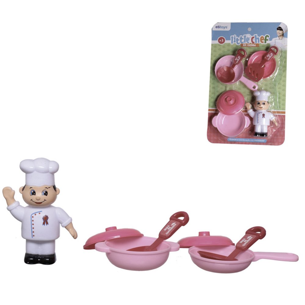 Kit Cozinheiro Little Chef 8Pc - ETITOYS