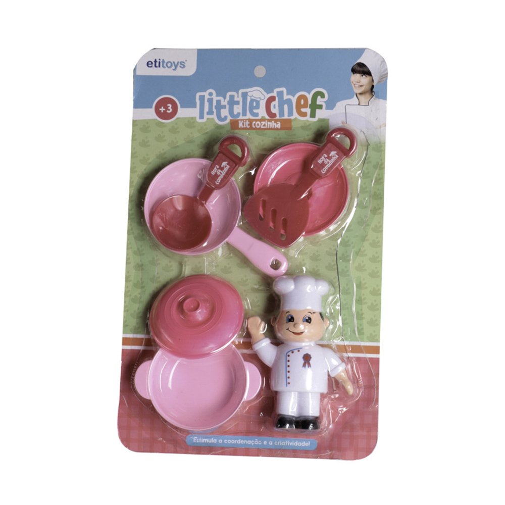 Kit Cozinheiro Little Chef 8Pc - ETITOYS