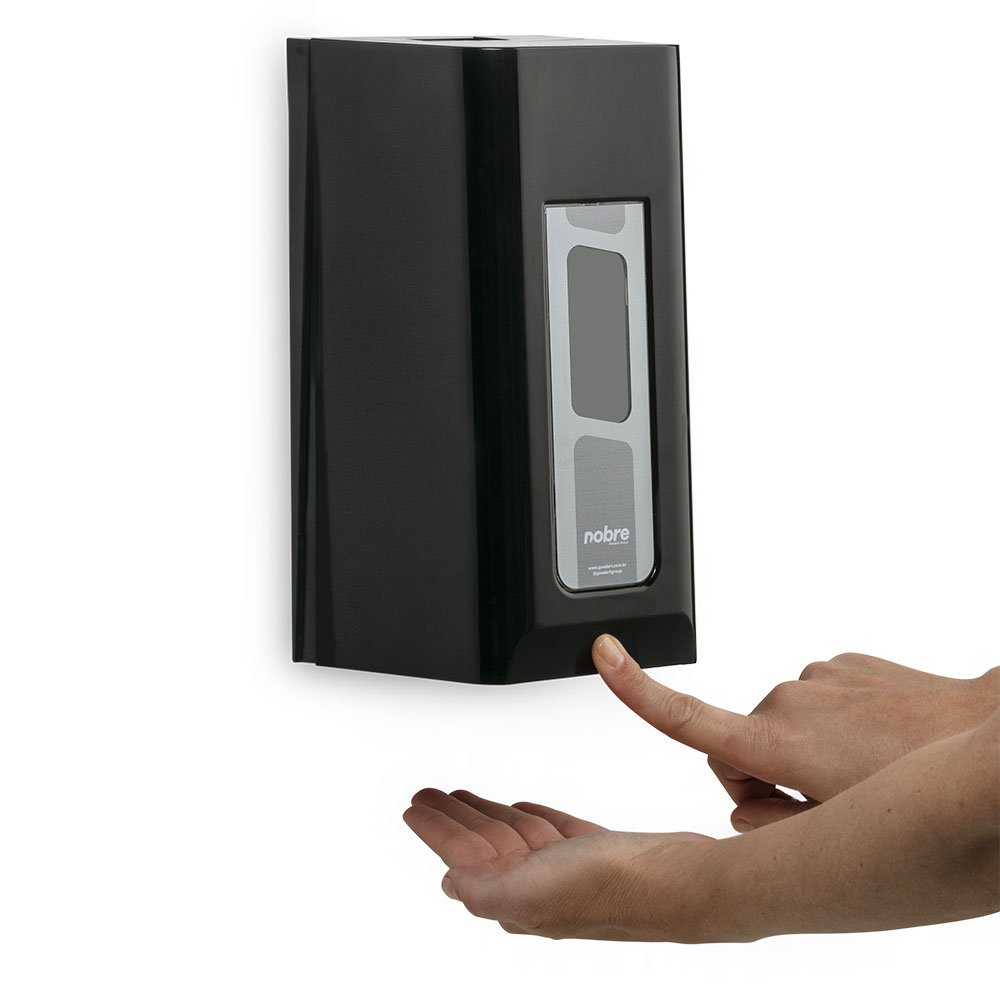 Dispenser Para Sabonete Espuma 800 ML Com Reservatorio Preto STREET Nobre