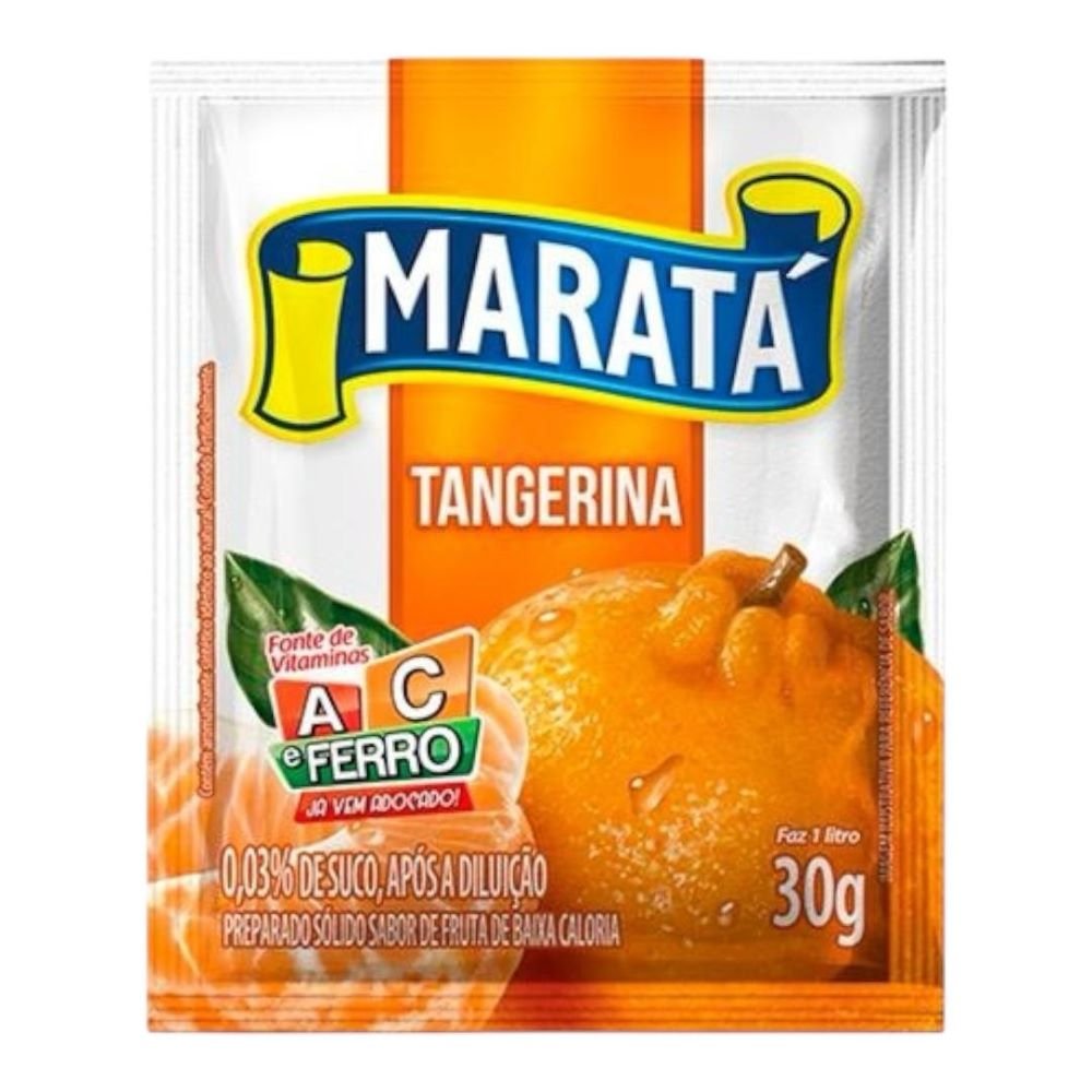 Suco Marata Tangerina 25g - Caixa com 8 Unidades