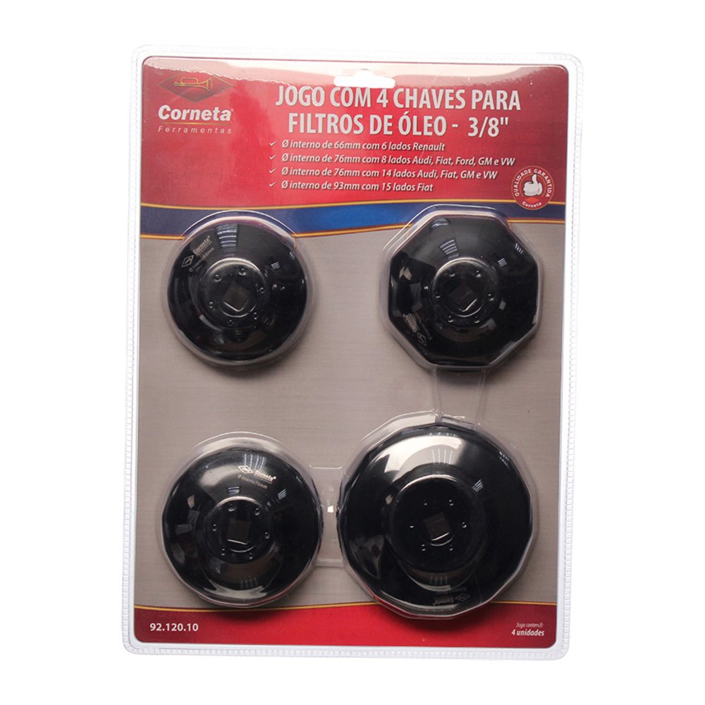 Jg 4 Chaves Filtro De Oleo 3/8 - Corneta