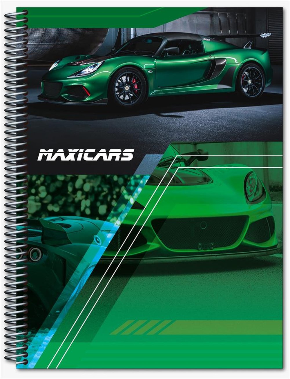 Caderno Maxima Pequeno 1/4 Espiral Capa Dura 200 Folhas Maxicars C/4 Unidades