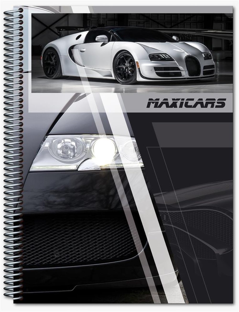 Caderno Maxima Pequeno 1/4 Espiral Capa Dura 200 Folhas Maxicars C/4 Unidades