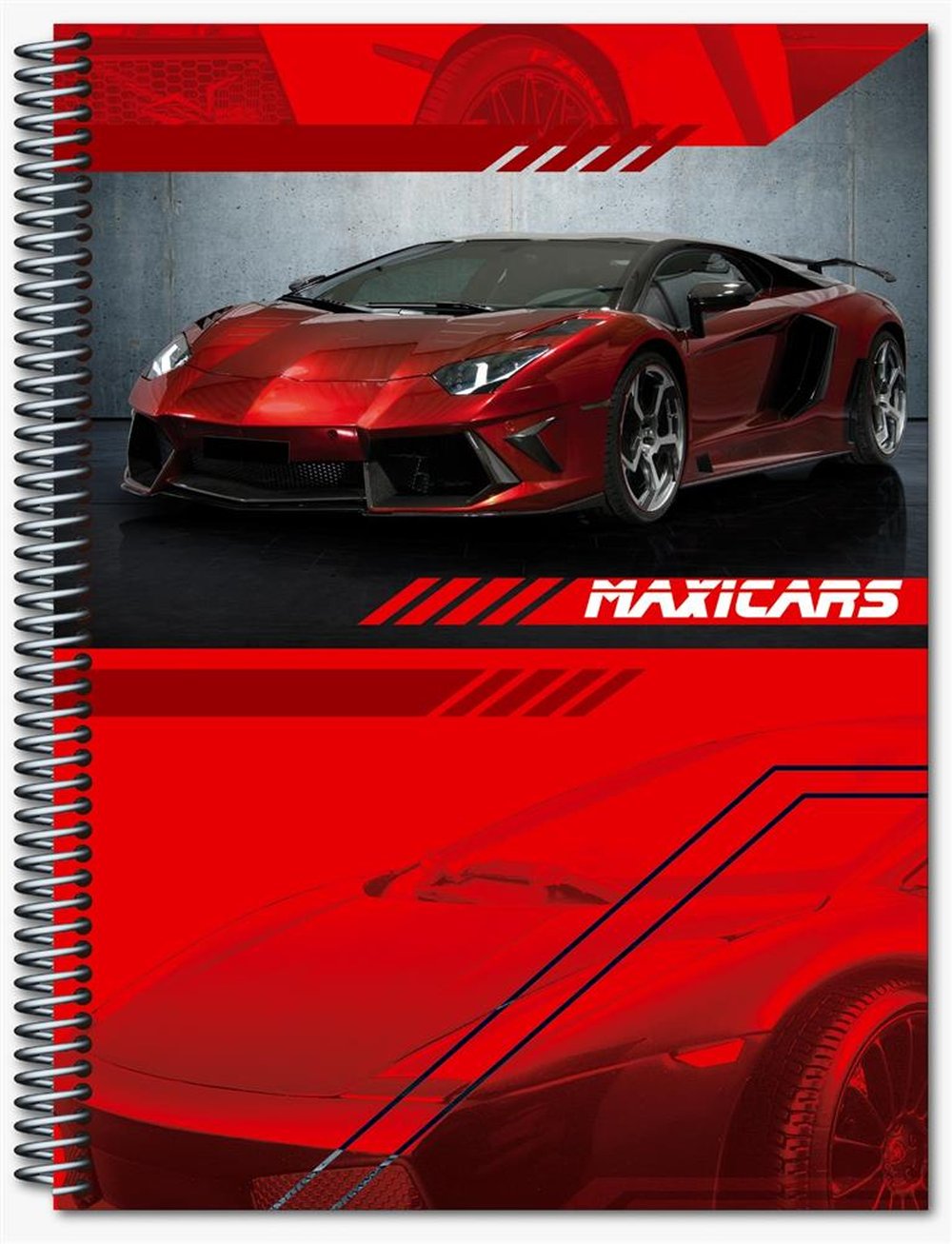 Caderno Maxima Pequeno 1/4 Espiral Capa Dura 200 Folhas Maxicars C/4 Unidades