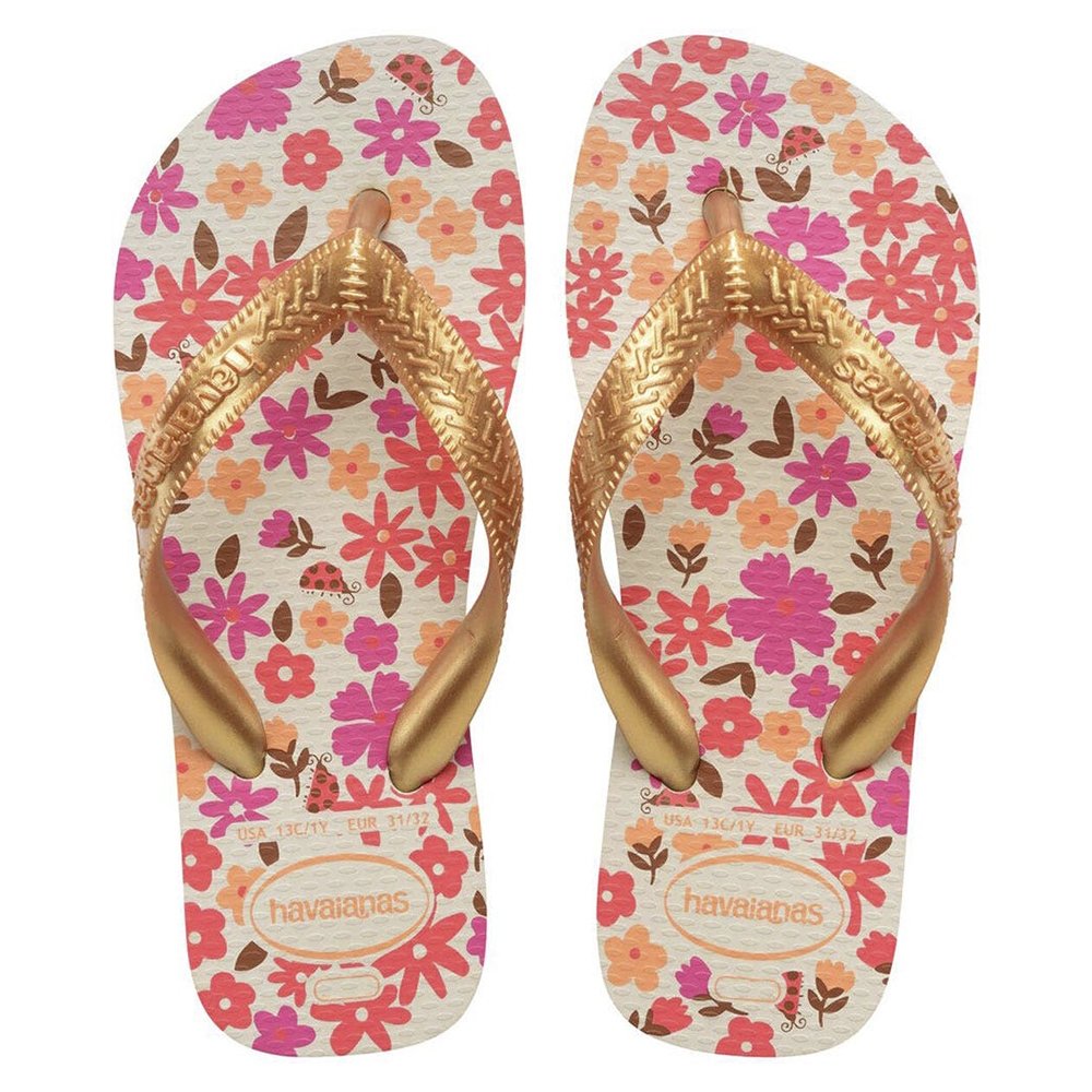 Havaianas Kids Flores Bege/Dourado 23/4