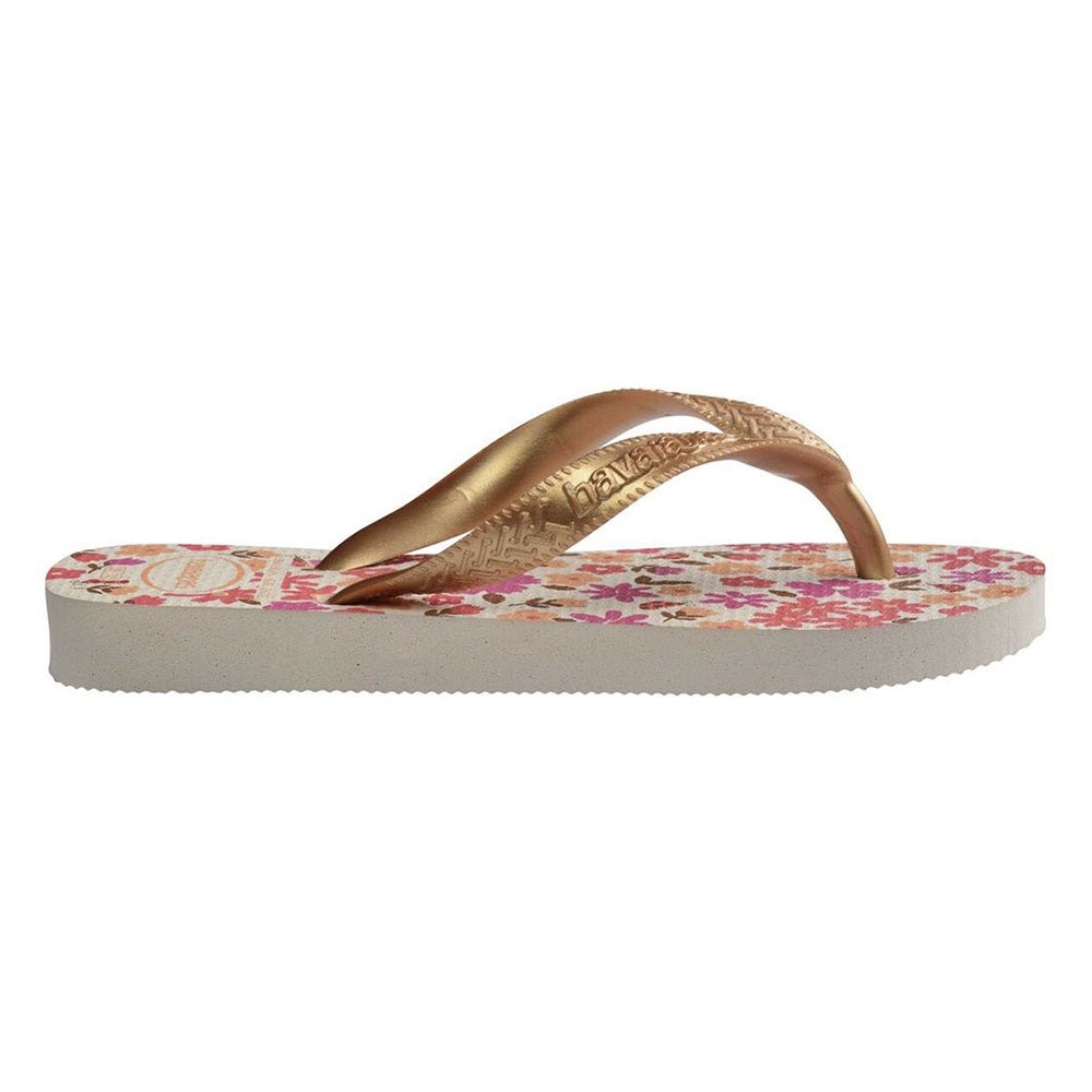 Havaianas Kids Flores Bege/Dourado 25/6