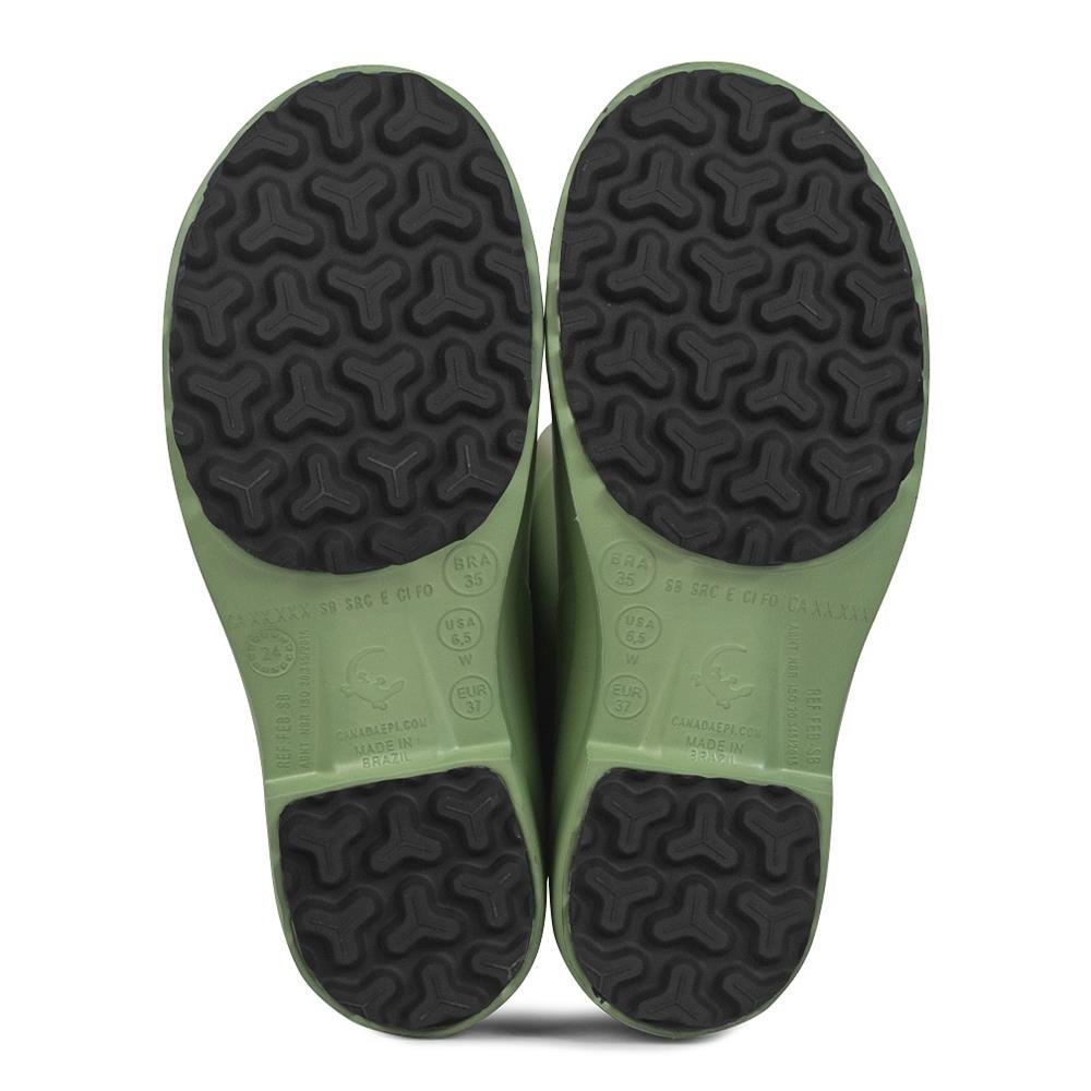 Bota de EVA de Segurança C/ Biqueira de 200J e Solado Três Pontas - CA 51.812 - FEB-SB - Verde Tamanho 38 - Sticky Shoes