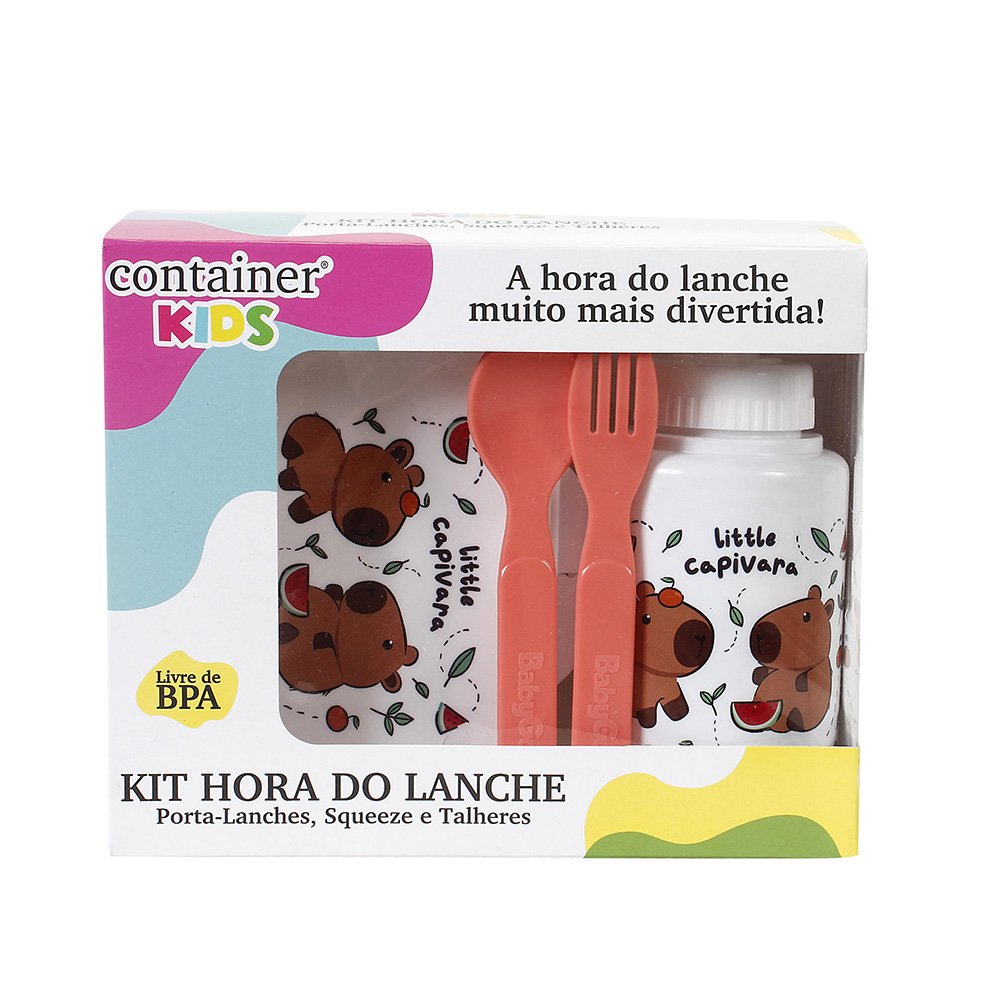 Kit Hora do Lanche Baby go Capivara