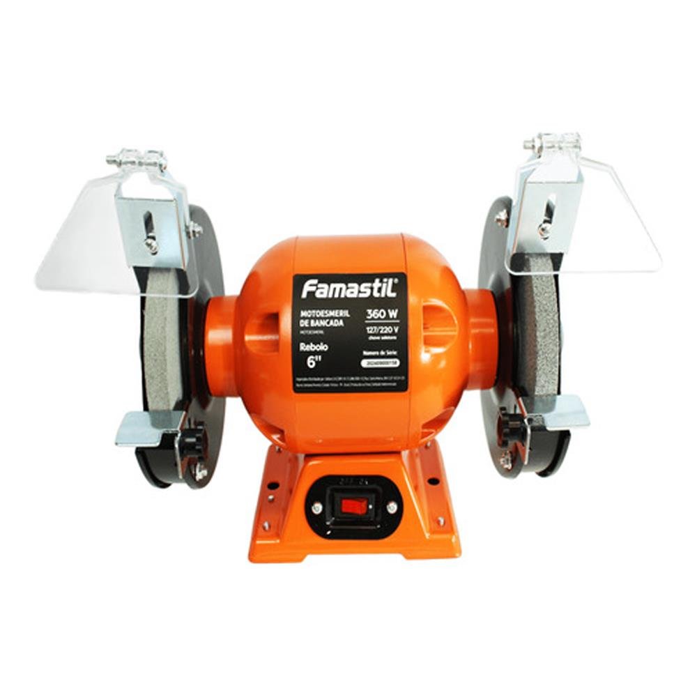 Moto Esmeril de Bancada 6" 360W 1/5CV Monofásico Bivolt Famastil
