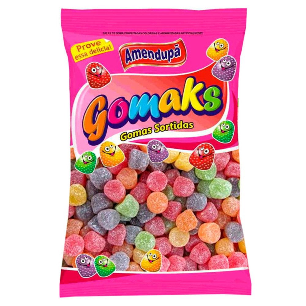 Goma Gomaks Sortidas Amendupa 30g Caixa Com 100 Unidades