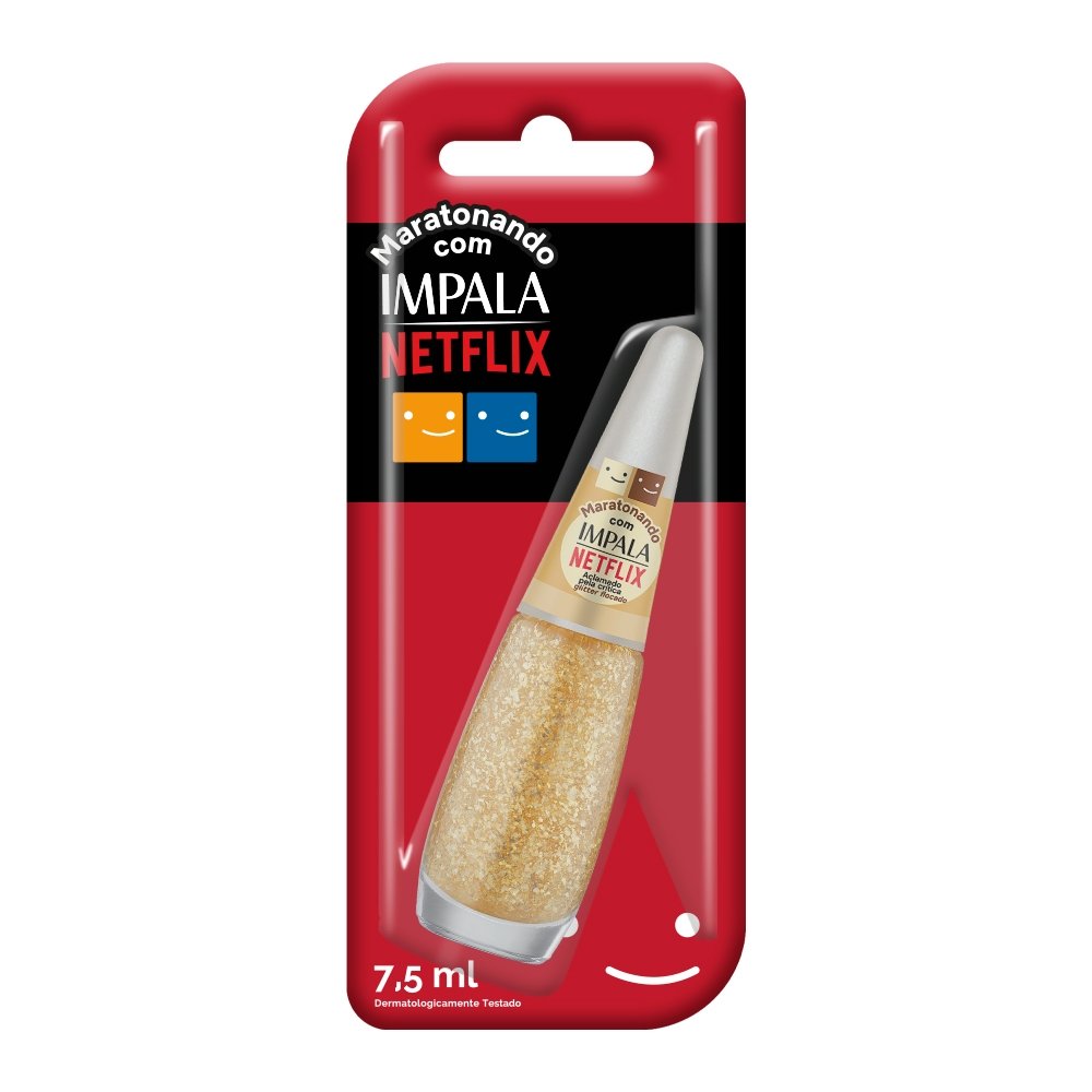 Esmalte Impala Maratonando Netflix Aclamado pela Crítica Glitter Avulso 7,5ml
