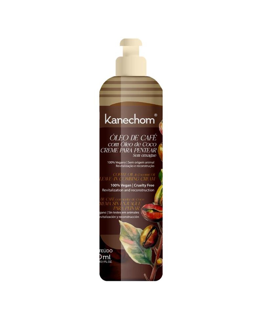 Creme Para Pentear Oleo De Cafe Com Oleo De Coco Kanechom 300Ml