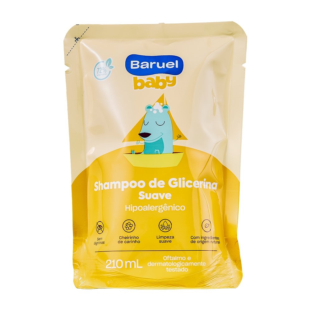 Shampoo Baruel Baby Glicerina Suave Refil 210ml