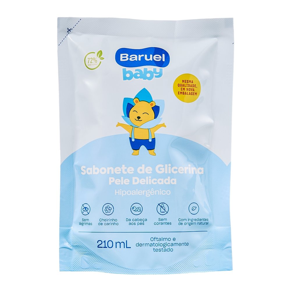 Sabonete Líquido Baruel Baby Pele Delicada Refil 210ml