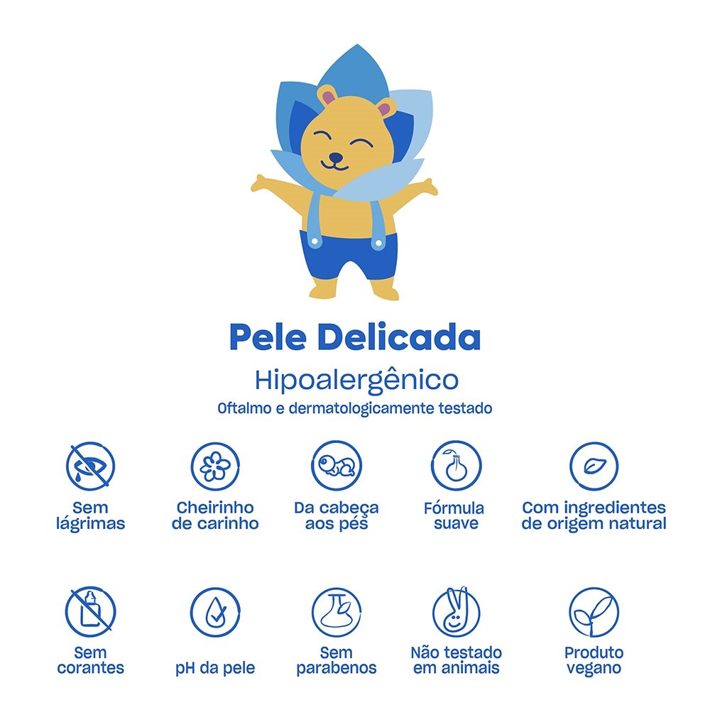 Sabonete Liquido Baruel Baby Pele Delicada Refil 210ml