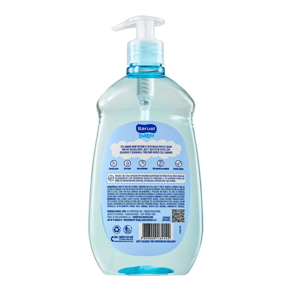 Sabonete Liquido Baruel Baby Pele Delicada 400ml