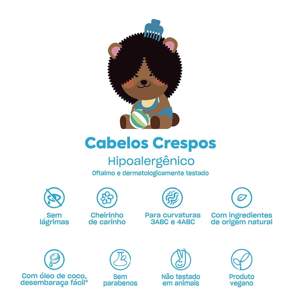 Shampoo Baruel Baby Cabelos Crespos 400ml
