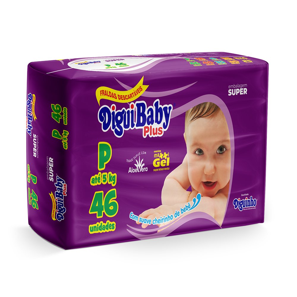 Fralda Diguibaby Plus Super P - 6X46 Unidades
