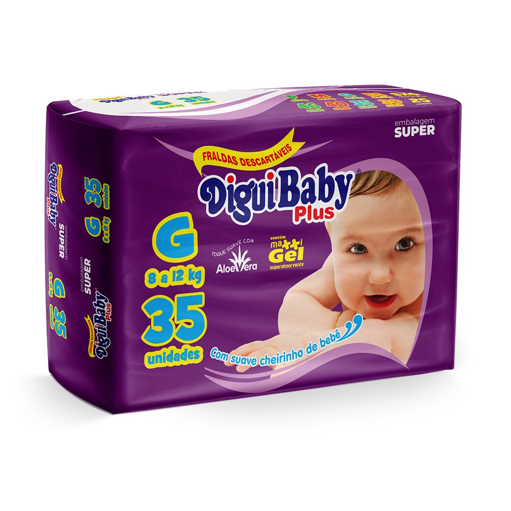 Fralda Diguibaby Plus Super G - 6X35 Unidades