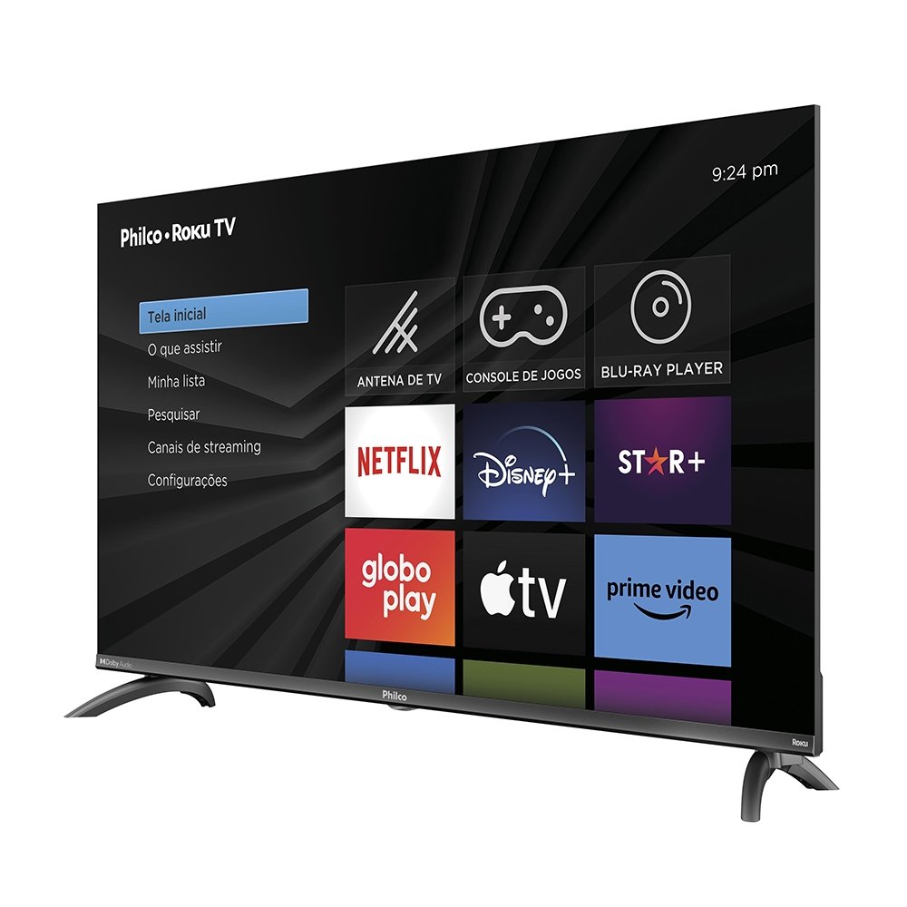 Smart TV LED Philco 40" PTV40M9GR2CGB Roku - Full HD, HDR, Dolby Audio, HDMI, USB, 60Hz