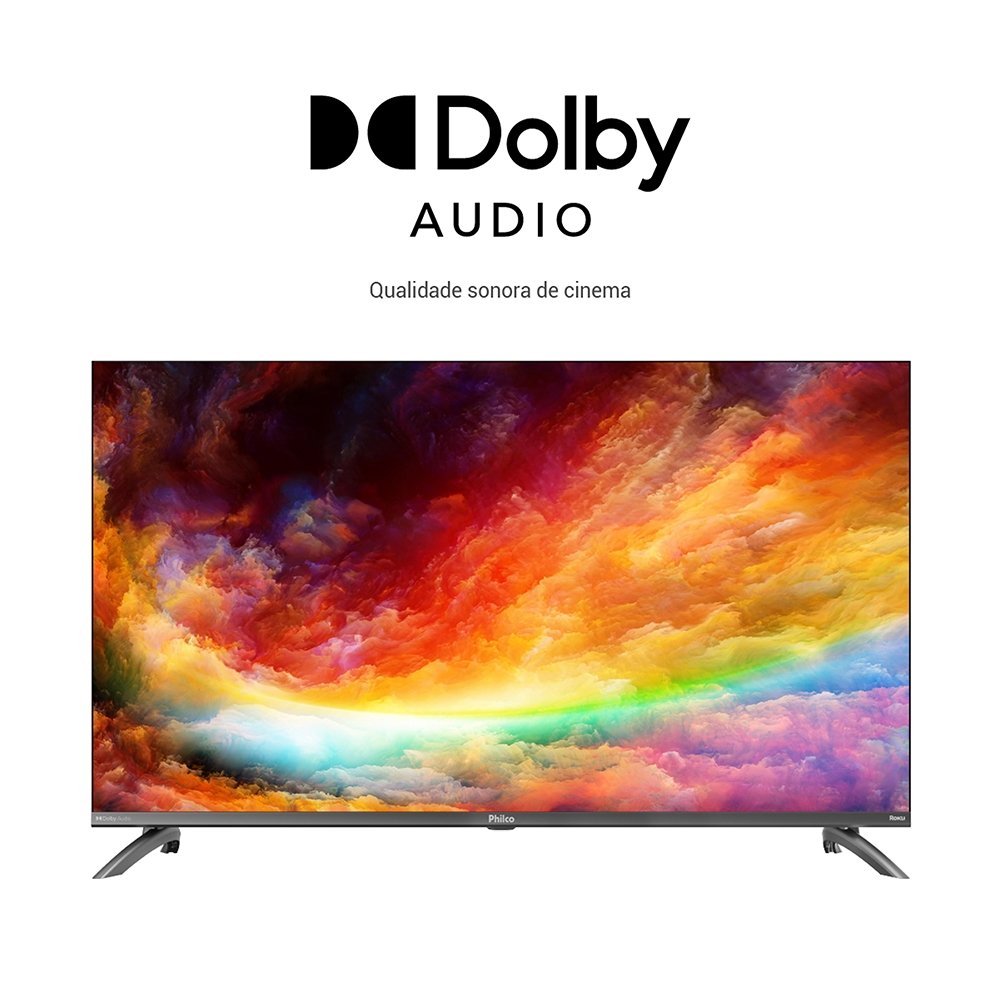 Smart TV LED Philco 40" PTV40M9GR2CGB Roku - Full HD, HDR, Dolby Audio, HDMI, USB, 60Hz