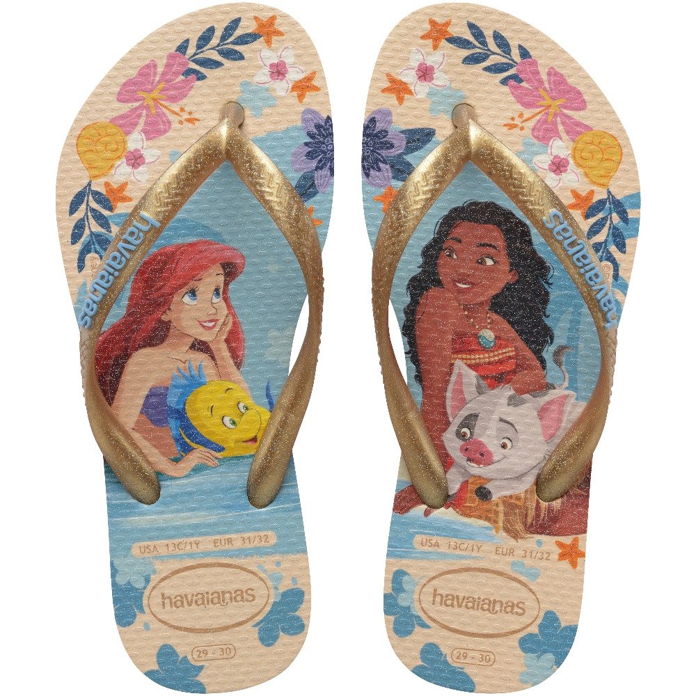 Havaianas Kids Slim Princess Bege Palha 23/4